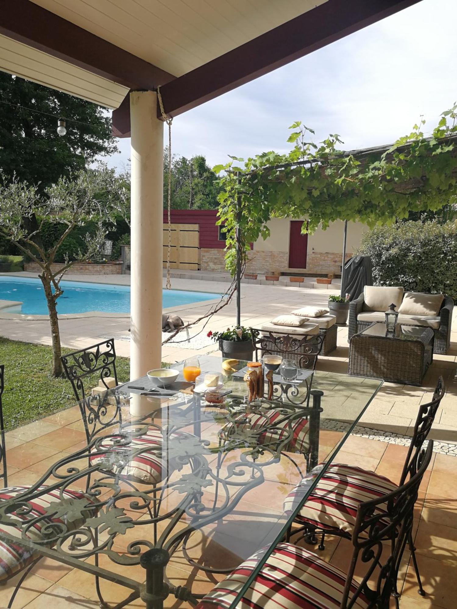 Au Doux Repos Bed & Breakfast Lucbardez-et-Bargues ภายนอก รูปภาพ